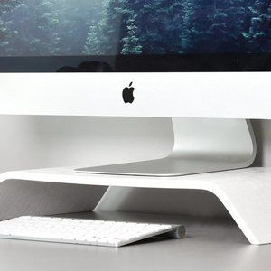 Modern Wooden Monitor Stand for iMac, Computer, TV